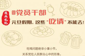 漫畫(huà)說(shuō)紀(jì)｜＠黨員干部　元旦假期，這些“吃請(qǐng)”不能去！